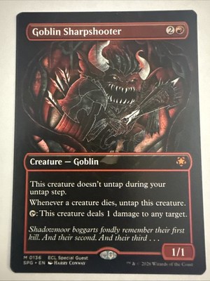 MTG Goblin Sharpshooter 0136 Regular (Borderless) SpGuest Lorwyn Eclipsed SPG NM