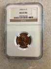 NGC MS 65 1953-D 1C RD Lincoln Cent