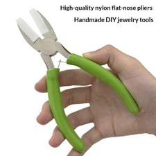 Nylon Jaw Pliers Carbon Steel Craft Flat Nose Pliers DIY Tool For Jewelry Making