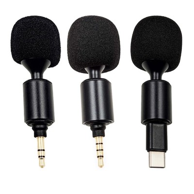 Mini 3.5mm Jack Microphone Stereo Mic For Mobile Phone 4 Pole / 3 Pole / TYPE C