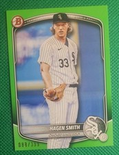 HAGEN SMITH /399 - SP NEON GREEN BORDER #BP-44 - 2025 Bowman WHITE SOX PROSPECT