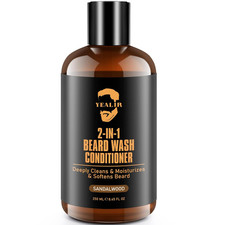 2-In-1 Beard Wash and Conditioner Cleanse, Hydrate Soften Dry, Coarse Beard,