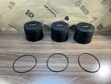  3 Pack Pro Comp Wheels 8425042 Matte Black Push Thru Center Caps 4.25 O.d.