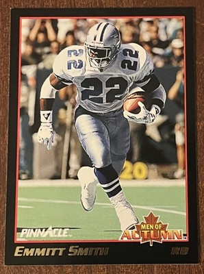 emmitt smith 1993 men of autumn nfl card #34 dallas cowboys