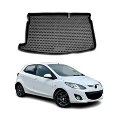 OMAC Cargo Mats Liner for Mazda 2 2011-2014 Waterproof TPE Black