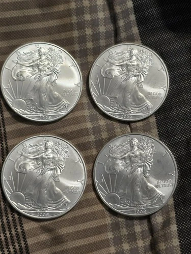 4 2009 American Silver Eagles 1 OZ, .999 FINE