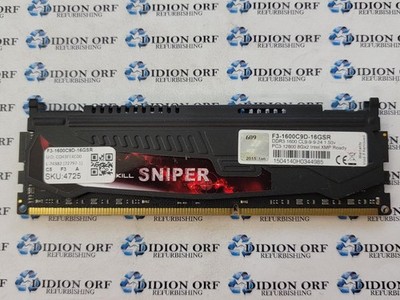 G.SKILL SNIPER 8 GB DDR3 DESKTOP RAM PC3-12800 F3-1600C9D-16GSR, SKU 4725