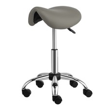 Saddle Stool Rolling Chair Stylist Cutting Stool with Swivel Wheels for Salon