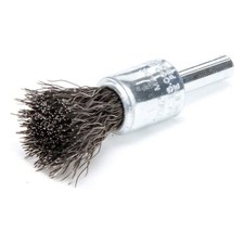 WEILER 96100 Crimped Wire End Brush,Steel,1/2 In. 3H613