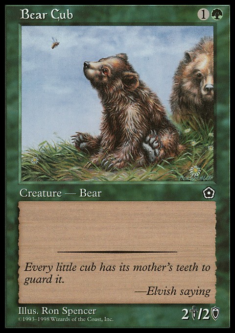 MTG Magic the Gathering Bear Cub (123/165) Portal Second Age LP