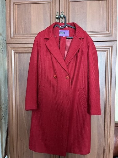 Women Vivalon Coat Red Wool 38