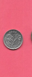 BERMUDA KM46 1988 UNCIRCULATED-UNC MINT 10 CETNS OLD VINTAGE COIN