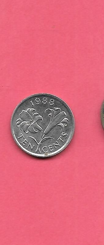 BERMUDA KM46 1988 UNCIRCULATED-UNC MINT 10 CETNS OLD VINTAGE COIN