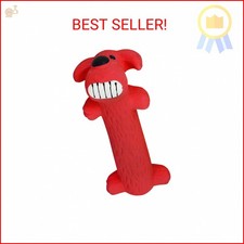 Original Loofa Latex Dog Toy - Squeaky Toy for All Dogs - Easy-to-Clean Squeaky