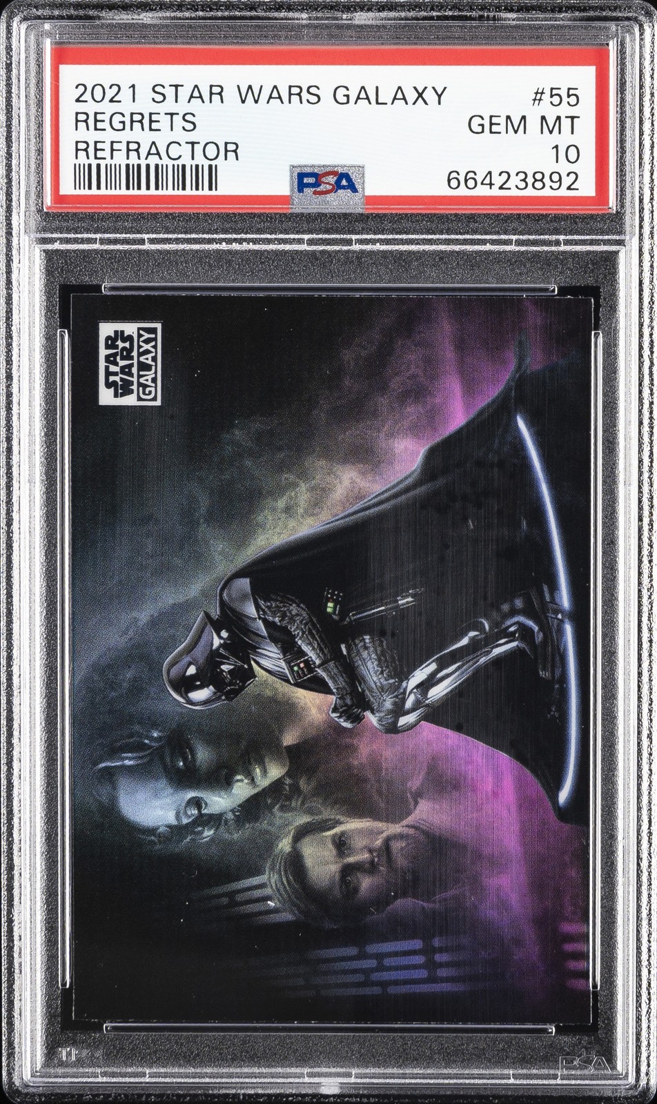 2021 TOPPS CHROME STAR WARS GALAXY REFRACTOR #55 REGRETS PSA 10