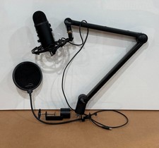 Logitech Blue Yeti USB Mic Bundle w/ Boom Arm Pop Filter for Streaming