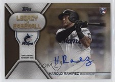 2019 Topps Update Legacy of Baseball Gold 18/50 Harold Ramirez Auto 13iq
