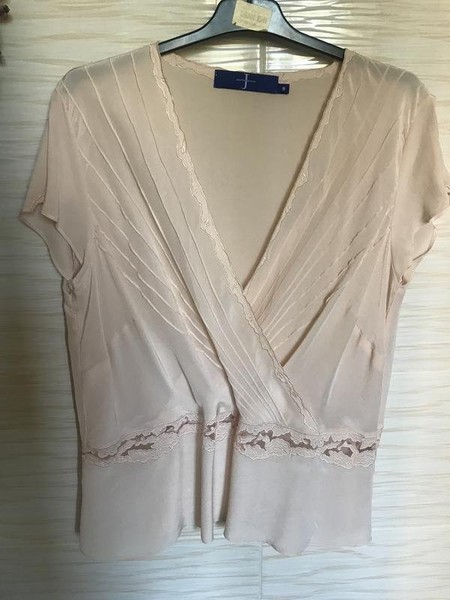 Women Jasper Conran Shirt Beige Silk 40 / L / 48