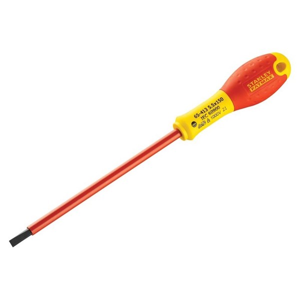 Stanley® Fatmax® VDE Isolierter Screwdriver Parallel Tip 5.5 X 150Mm STA065413-image