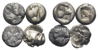 FITZ ASIA MINOR MYSIA LOT 4 GREEK COINS SILVER ØNON814