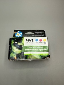 HP 951 Cyan, Magenta, Yellow Ink Cartridges, Pack Of 3, Expired 2024