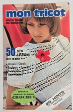 Mon Tricot Crochet & Knitting Winter Magazine 50 Patterns #5 c1972 Spring Summer