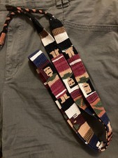 UNIQUE vintage multicolor woven tie belt