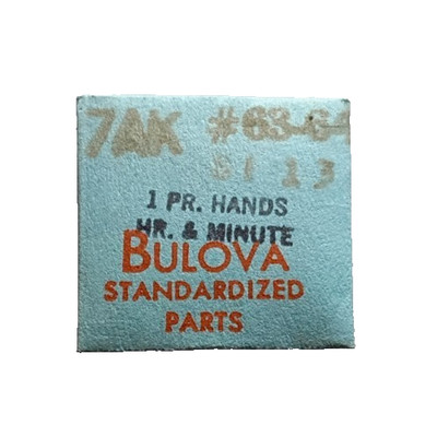 Bulova 7AK Watch Hands Silver Index 13 watch part #63-64 ''SEE INTERCHANGE''