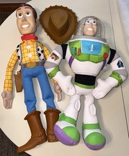 Toy Story Woody  Buzz 2.5 Ft Plush Set - Vintage Original Rare Disney Pixar