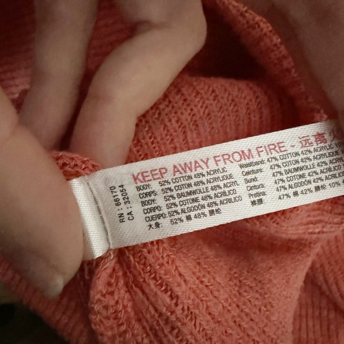 Free People Malibu Solid Surf Pullover mit Rundhalsausschnitt rot pink Small S - Bild 8 von 9