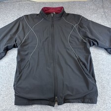 Nike Jacket Mens XL Black Clima-FIT Golf Windbreaker Full Zip Lightweight Blade