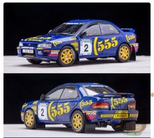 Sunstar 1:18 subaru Impreza McRae 555 WRC 2# Alloy diecast Model Car Hobby Blue