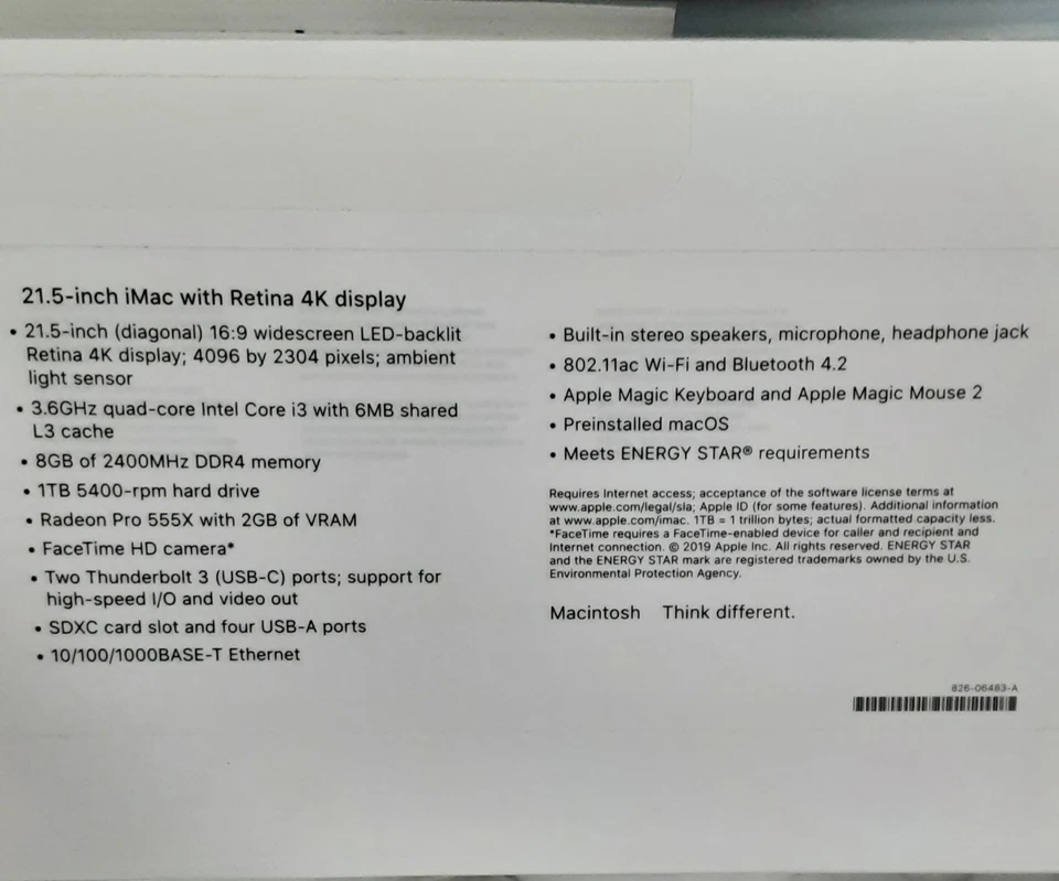 Apple iMac 21.5-inch Retina 4K Display - Image 3 of 4