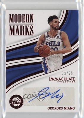 2022-23 Panini Immaculate Modern Marks Red 3/25 Georges Niang #IMO-GEN Auto 1pe9