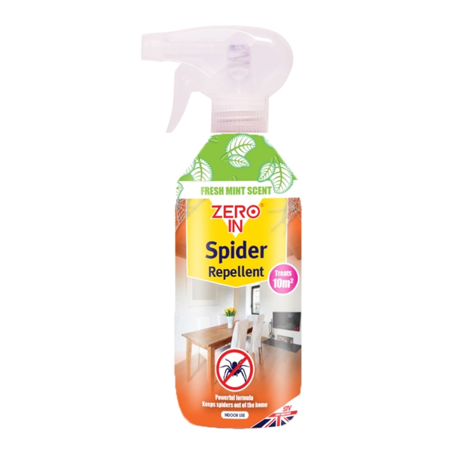 Zero In Spider Repellent 500ml Ready To Use Natural Mint Oil Spray for Home Use