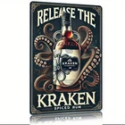 Vintage Kraken Spiced Rum Tin Metal Signs Home Décor 8x12 Nautical Wall Art with