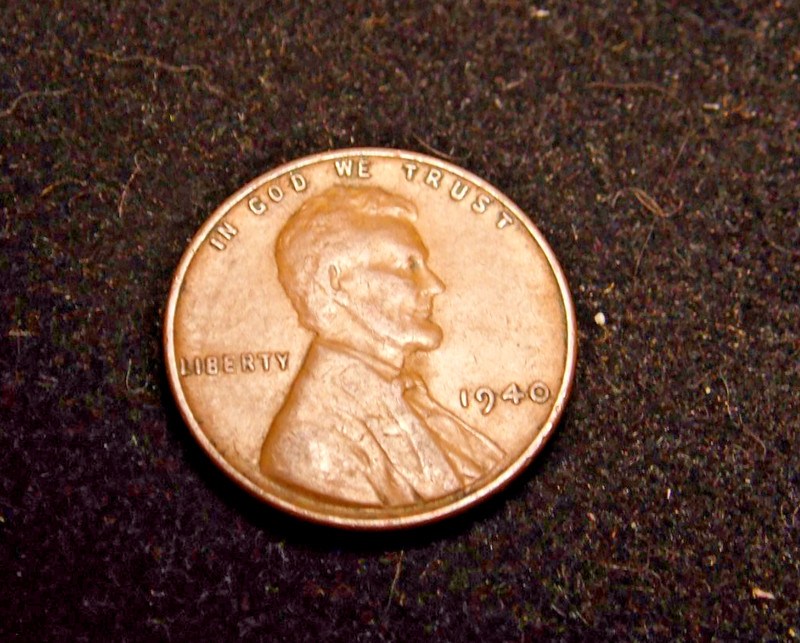 1940 Lincoln Penny No Mint Mark Circulated