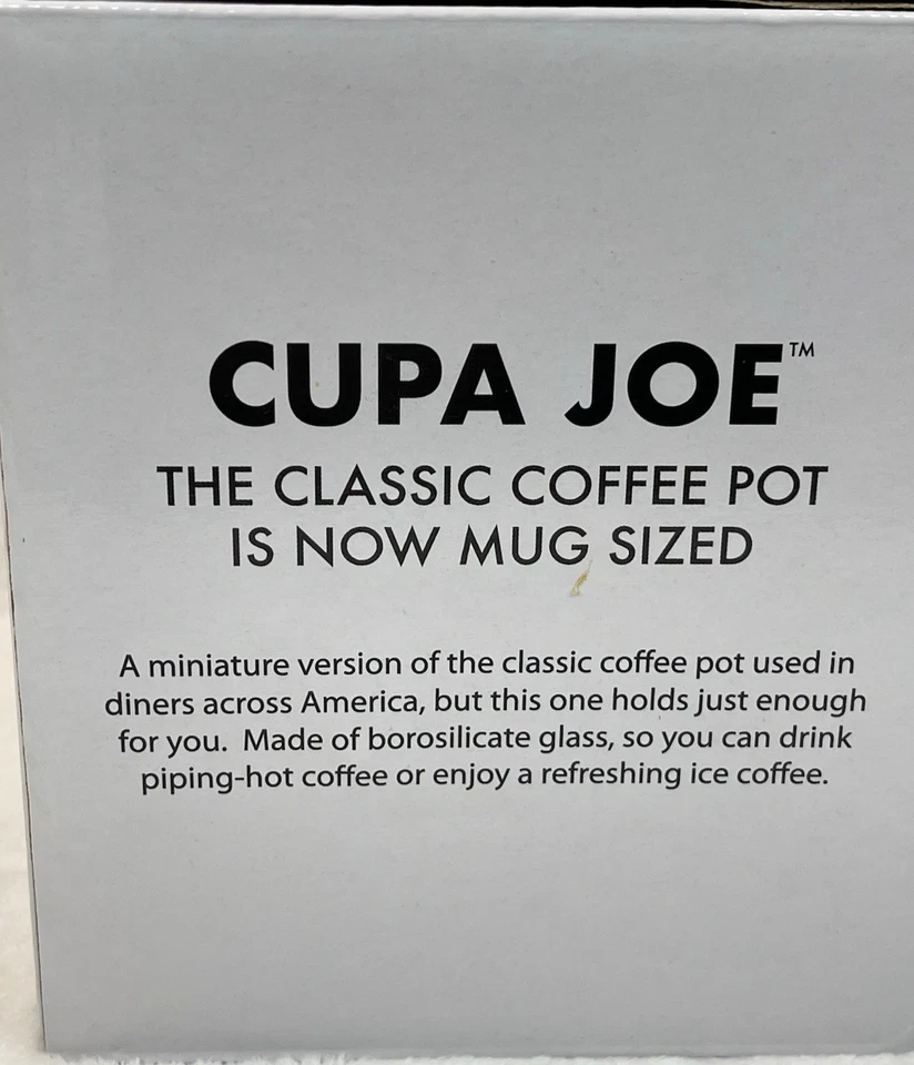 Taza de café Cupa Joe 20 oz Funwares novedad taza de vidrio mordaza regalo NUEVO Foto 3 de 4