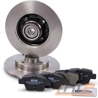 Bremsscheiben Voll Ø249 + BremsklÖTze Hinten FÜR Citroen C4 1 Peugeot 307