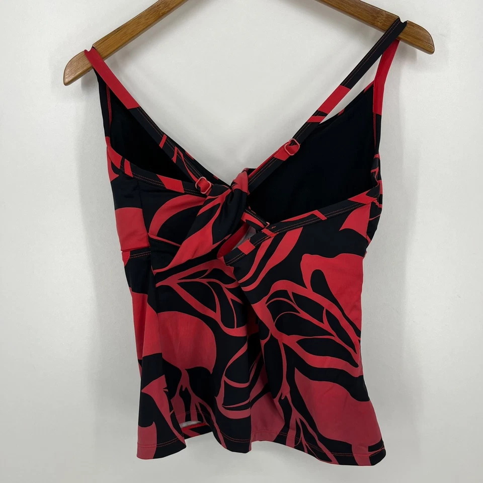 Camiseta sin mangas de natación Jag para mujer talla 36D negra roja sujetador de bikini incorporado con aros Foto 4 de 4