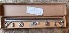 Emtek 260331 Traditional Brass 30" Double Towel Bar with Rope Rose Set - NEW