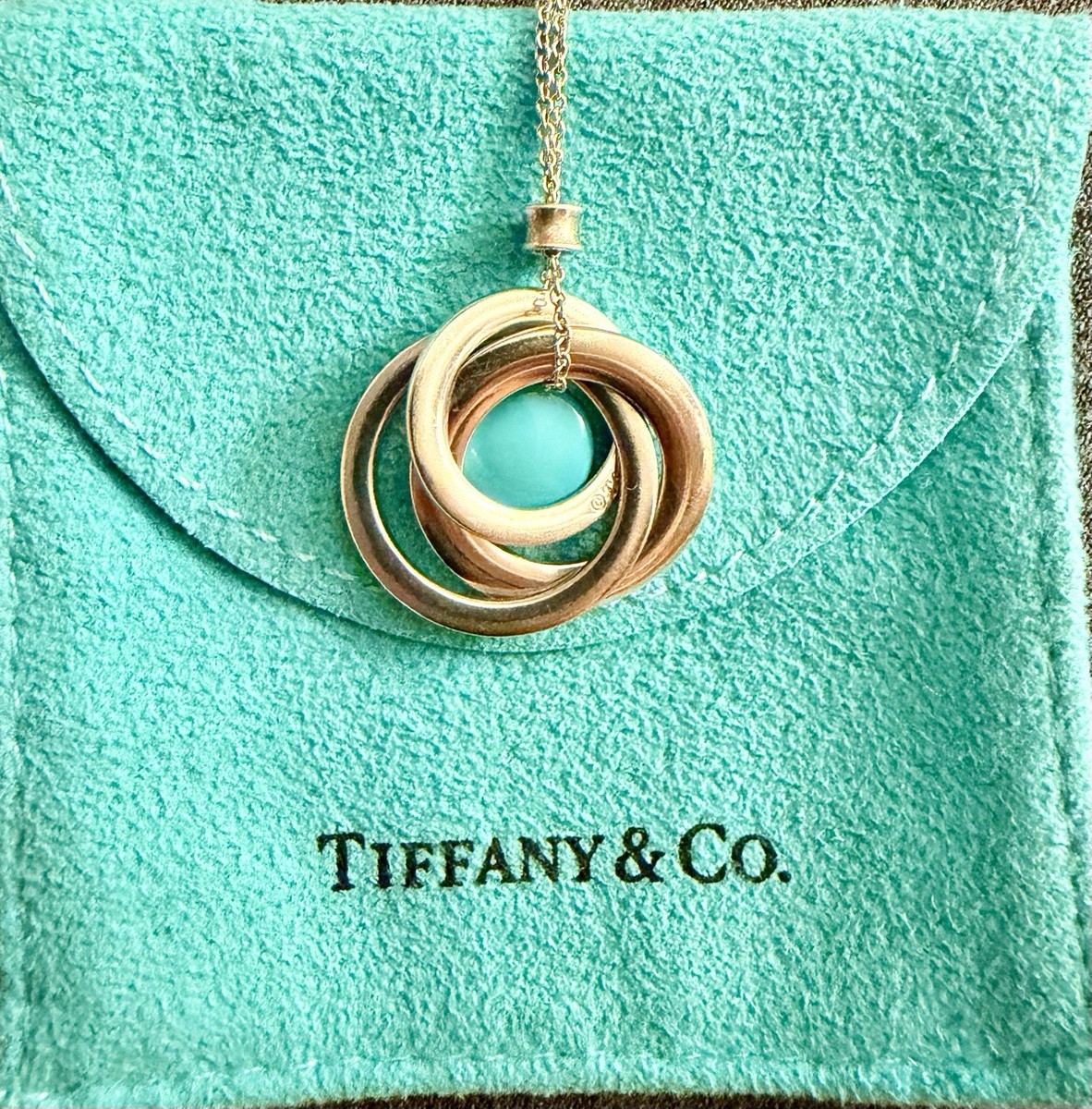 TIFFANY&CO size恐らく12 Tiffany & Co. Sterling Silver 1837 Triple Interlocking Circles