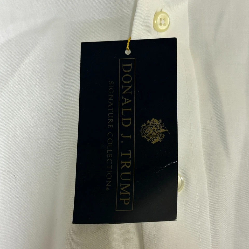 Новый с Ярлыками Donald J Trump подпись коллекции мужчин XL платье рубашка белый Prep США - Изображение 3 из 4