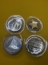 Lot of (4) 1974 Bahamas 25/15/10/5/1 Cents Proof Uncirculated Coins