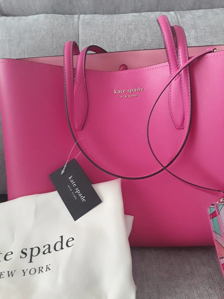 kate spade large leather pink tote bag - Image 4 of 4