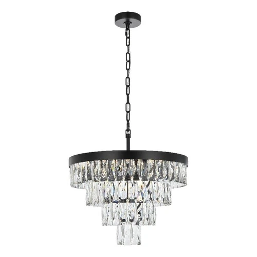 Elegant Lighting Josephine 20" Round Chandelier in Black - Picture 1 of 8