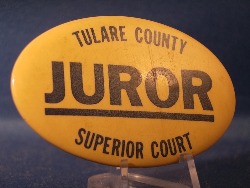 TULARE COUNTY JUROR SUPERIOR COURT badge