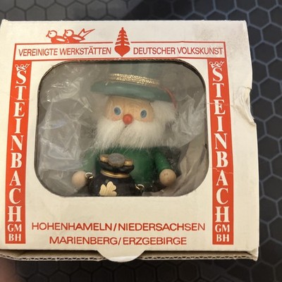 Steinbach Pralent Leprechaun Pot of Gold Irish Wood Ornament Germany with Tag