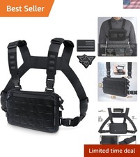 Tactical Chest Rig Pack for Men, Running Chest Bag with Front Loop Recon Ches...