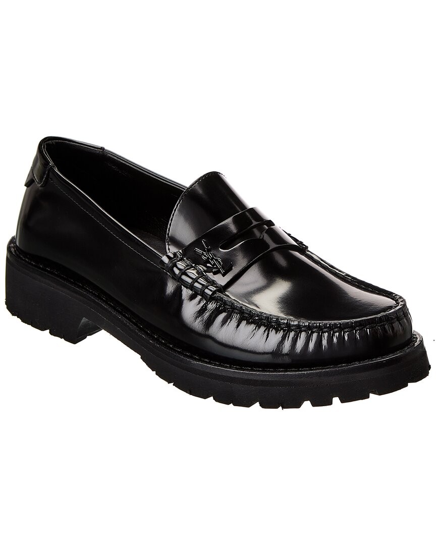 Кожаные мокасины Saint Laurent Le Loafer 15 Женские черные 38 124490₽